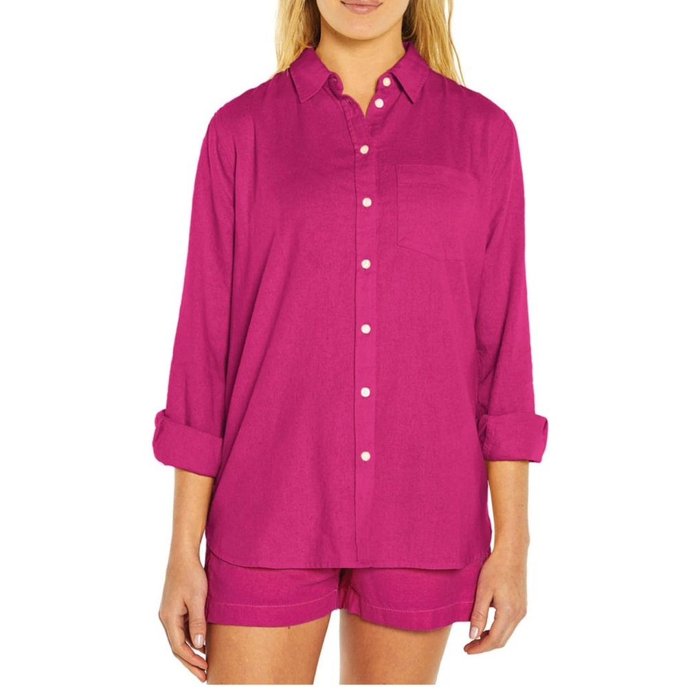 NWT Gap Lady’s Linen Button Down size XL - Picture 1 of 4